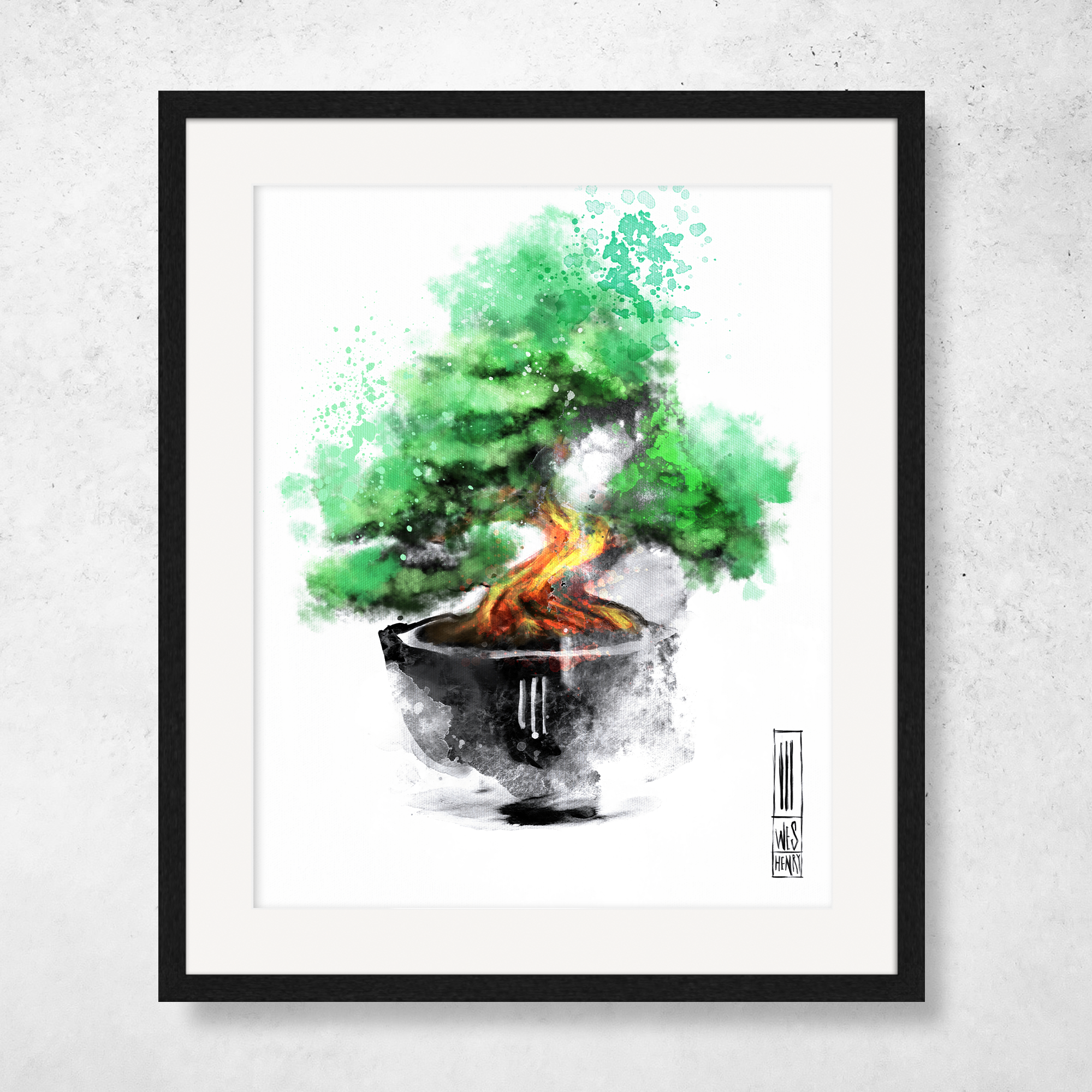 Bonsai 22: Minimalist Japanese Art Print for Home and Office Decor